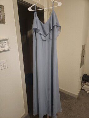 Birds Grey Jane bridesmaids dress chiffon 2XL